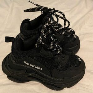 Balenciaga Toddler Sneakers Triple S in Black